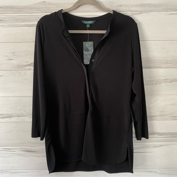 Ralph Lauren Tops - BNWT ralph lauren three quarter sleeve black long blouse medium